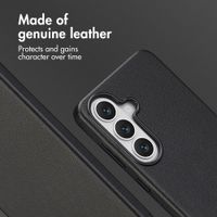 Accezz Leather Back Cover with MagSafe Samsung Galaxy S26 - Onyx Black