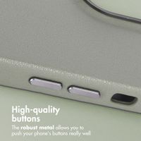 Accezz Leather Back Cover with MagSafe Apple iPhone 14 Pro - Light Grey