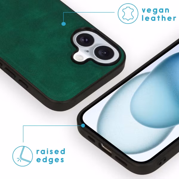 imoshion Uitneembare 2-in-1 Luxe Bookcase Apple iPhone 16 - Donkergroen