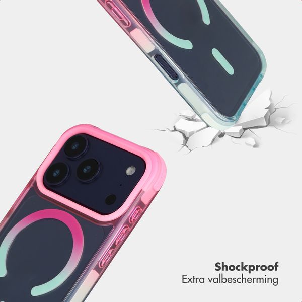 Selencia Gradient Backcover met MagSafe Apple iPhone 17 Pro - Roze / Blauw