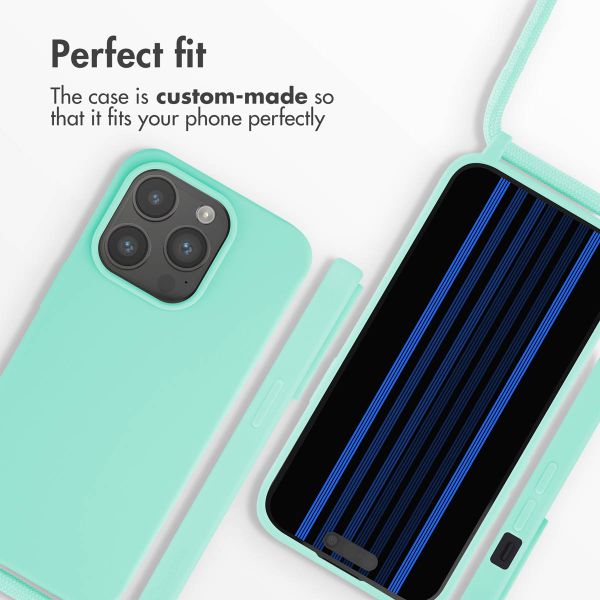 imoshion Silicone Case with Strap Apple iPhone 15 Pro - Mint Green