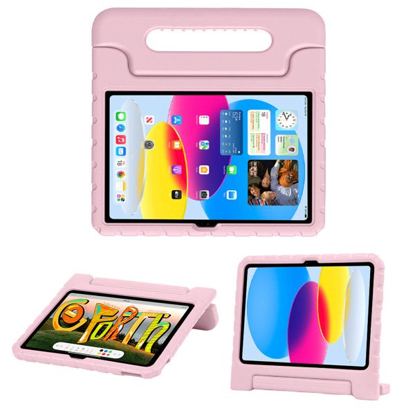 imoshion Kidsproof Backcover met handvat iPad 10 (2022) 10.9 inch - Lichtroze