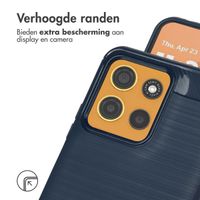 imoshion Brushed Backcover Motorola Moto G15 / G15 Power - Donkerblauw