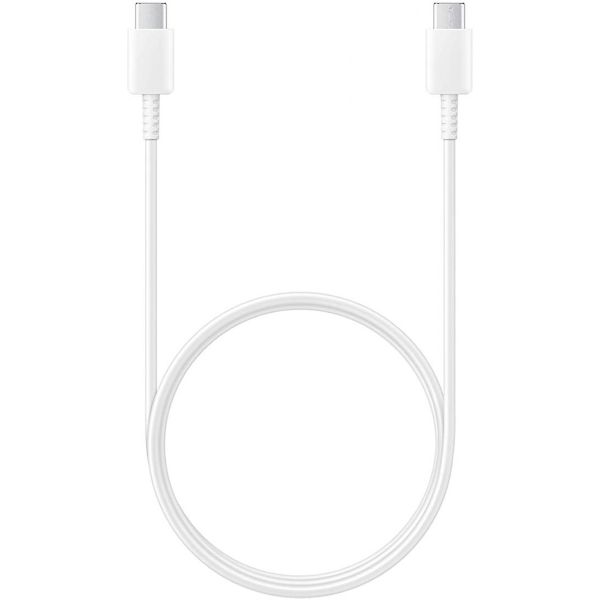 Samsung Originele USB-C naar USB-C kabel - 1 meter - 25 Watt - Wit + Originele Fast Charging Adapter USB-C Oplader - In Fabrieksverpakking - 25 Watt - Wit