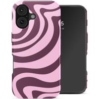 Selencia Vivid Backcover Apple iPhone 17 - Wavy Swirl Pink Plum