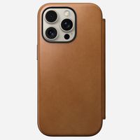 Nomad Modern Leather Folio Bookcase iPhone 16 Pro - English Tan