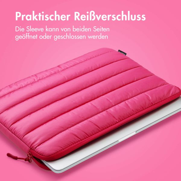 imoshion Puffer Laptop hoes 13-14 inch - Laptopsleeve - Hot Pink