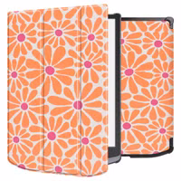 imoshion Design Trifold Hard Case Sleepcover Pocketbook InkPad X Pro - Orange Flowers Connect
