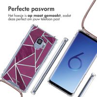 imoshion Design hoesje met koord Samsung Galaxy S9 - Bordeaux Graphic