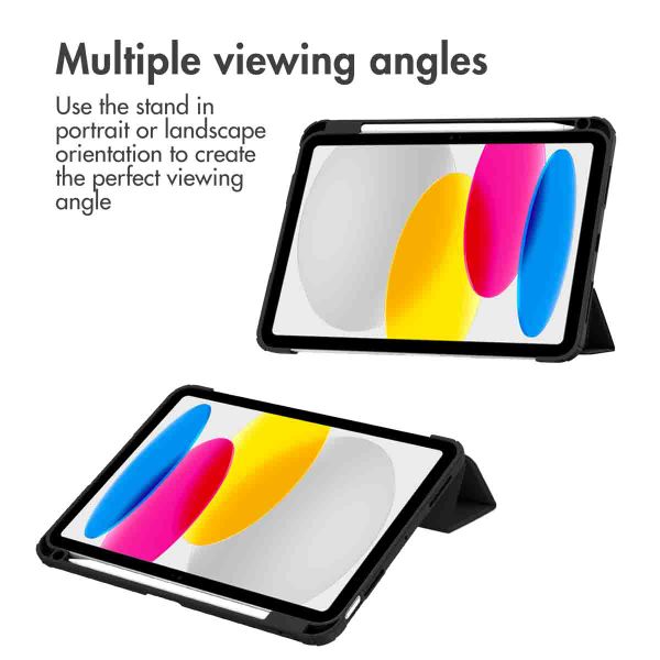 imoshion Trifold Hard Case Book Cover Apple iPad 11 (2025) 11 inch A16 / iPad 10 (2022) 10.9 inch - Black