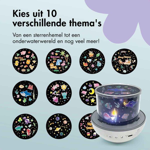 imoshion Dreamlight Nachtlamp Projector met Speaker - 10 projectierollen - Wit