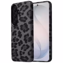 Selencia Sabi Backcover Panterprint met MagSafe Samsung Galaxy S26 - Midnight Black