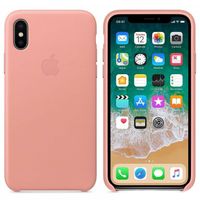 Apple Leather Backcover iPhone X - Soft Pink