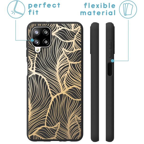 imoshion Design hoesje Samsung Galaxy A12 - Golden Leaves