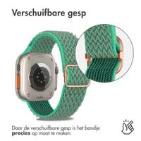 imoshion Elastisch nylon bandje Apple Watch Series 1-10 / SE / Ultra (2) - 42/44/45/46/49 mm - Turquoise