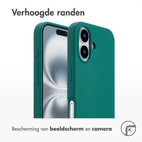 Accezz Liquid Silicone Backcover met MagSafe iPhone 16 - Forest Green