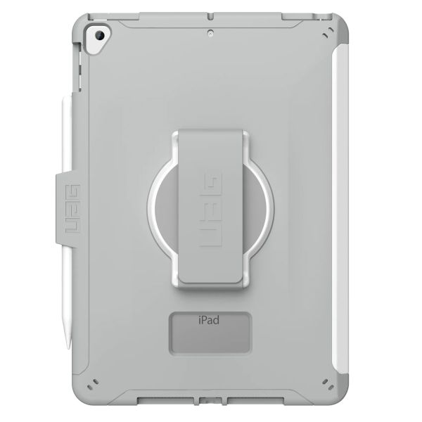 UAG Scout Healthcare backcover met strap iPad 9 (2021) 10.2 inch / iPad 8 (2020) 10.2 inch / iPad 7 (2019) 10.2 inch - Wit / Grijs