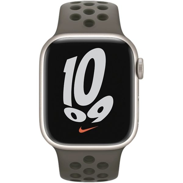 Apple Nike Sport Band Apple Watch Series 1 t/m 9 / SE (38/40/41 mm) | Series 10 (42 mm) - Olive Gray/Cargo Khaki