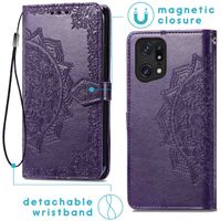 imoshion Mandala Bookcase Oppo Find X5 Pro 5G - Paars