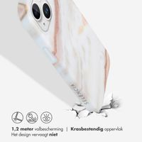 Selencia Aurora Fashion Backcover iPhone 15 - Duurzaam hoesje - 100% gerecycled - Wit Marmer