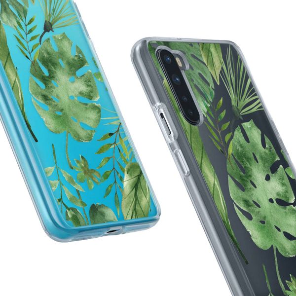 imoshion Design hoesje OnePlus Nord - Bladeren - Groen