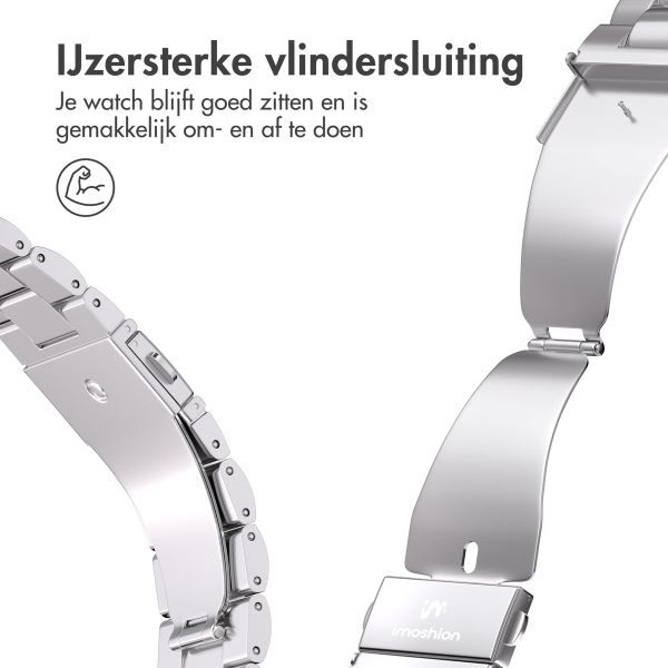 imoshion Stalen bandje Apple Watch Series 1 t/m 9 / SE (38/40/41 mm) | Series 10 (42 mm) - Zilver