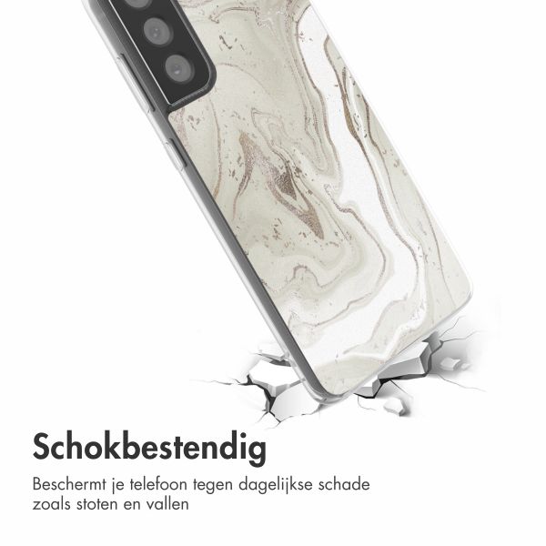 imoshion  Design hoesje Samsung Galaxy S21 FE - Sandy Marble