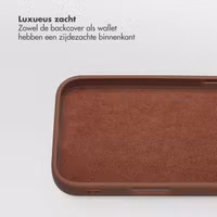 Selencia Olyn Uitneembare Bookcase met MagSafe Apple iPhone 17 - Bruin