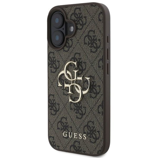 Guess 4G Metal Logo Backcover Apple iPhone 16 - Bruin