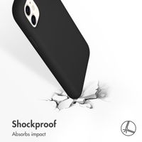 Accezz Liquid Silicone Back Cover Apple iPhone 11 - Black