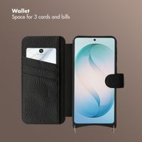 Selencia Riva Bookcase with MagSafe and phone strap Samsung Galaxy S26 Ultra - Black