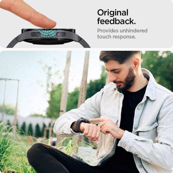 Spigen EZ FIT Glas.tR Screenprotector met applicator Samsung Galaxy Watch 6 - 40 mm - Transparant