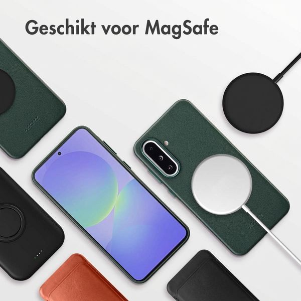 Accezz MagSafe Leather Backcover Samsung Galaxy A36 / A56 - Cedar Green