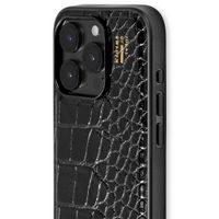 iDeal of Sweden Vegan Leather Backcover iPhone 14 Pro - Black Croco