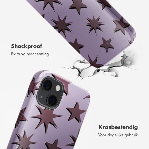 Selencia Vivid Tough Backcover met MagSafe iPhone 13 - Stars Plum Lilac