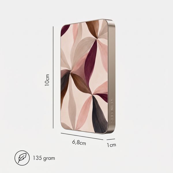 Selencia Vivid Powerbank 5.000 mAh - Draadloze Powerbank - MagSafe en Qi - Desert Gold / Silk Spirit