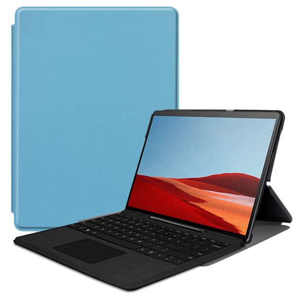 Stand Bookcase Microsoft Surface Pro X - Lichtblauw