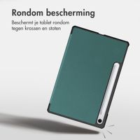 imoshion Trifold Bookcase Samsung Galaxy Tab S9 11.0 inch / S10 Lite / S10 FE / S9 FE 10.9 inch - Donkergroen