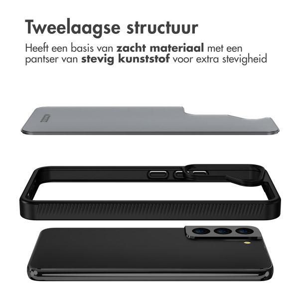 Accezz Rugged Frosted Backcover Samsung Galaxy S22 - Zwart