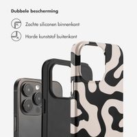 Selencia Vivid Tough Backcover iPhone 14 Pro Max - Art Wave Black