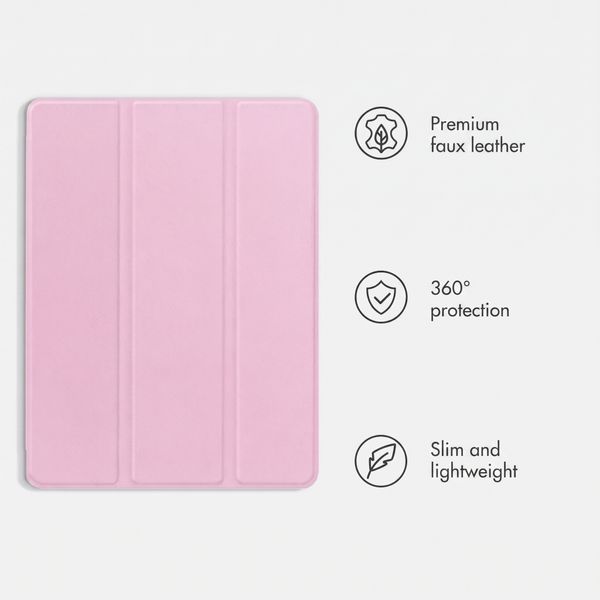imoshion Trifold Book Case Apple iPad 11 (2025) 11 inch A16 / iPad 10 (2022) 10.9 inch - Pink