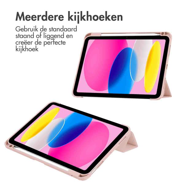 imoshion Trifold Hardcase Bookcase Apple iPad 11 (2025) 11 inch A16 / iPad 10 (2022) 10.9 inch - Roze