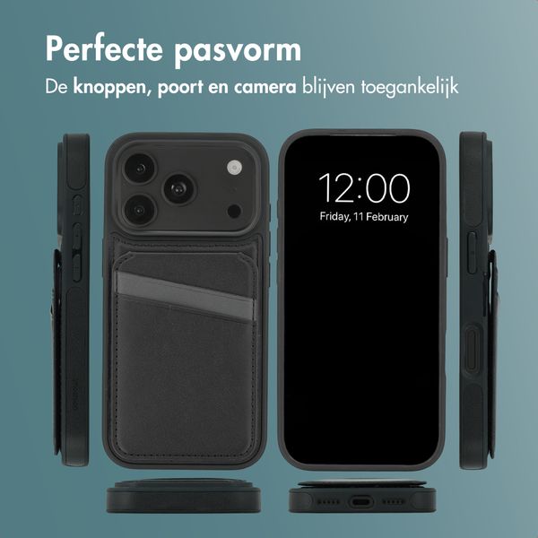 imoshion Backcover met kaarthouder en stand Apple iPhone 18 Pro Max / 17 Pro Max - Zwart