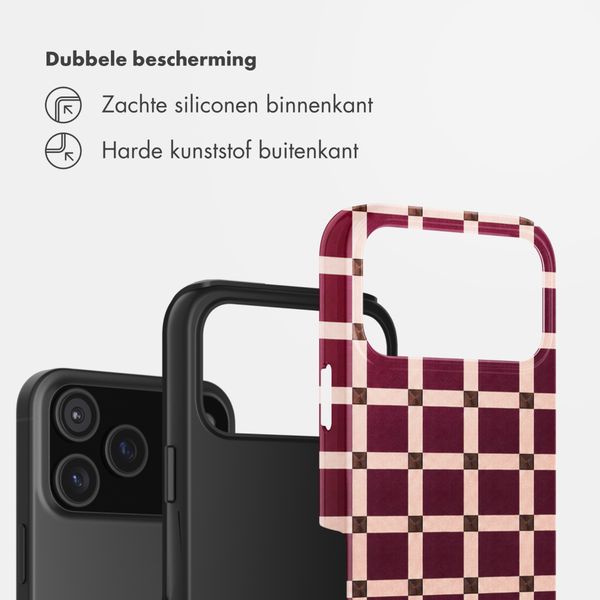 Selencia Vivid Backcover Apple iPhone 18 Pro Max / 17 Pro Max - Check This Burgundy