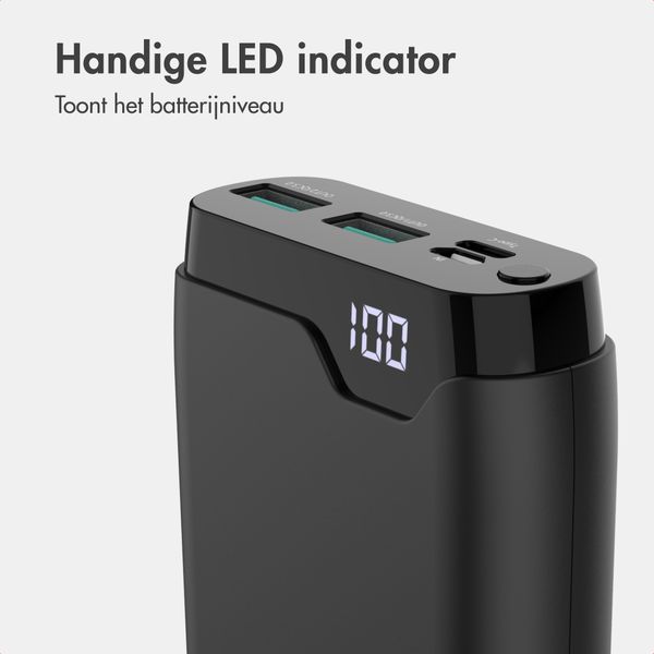 imoshion Powerbank 20.000 mAh - 22,5W Snellader - USB-C / USB-A - Zwart