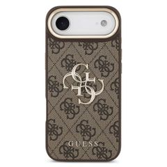 Guess 4G Metal Logo Backcover Apple iPhone Air - Gold Edge - Brown
