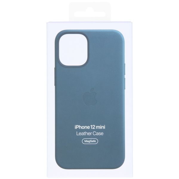 Apple Leather Backcover MagSafe Apple iPhone 12 Mini - Baltic Blue