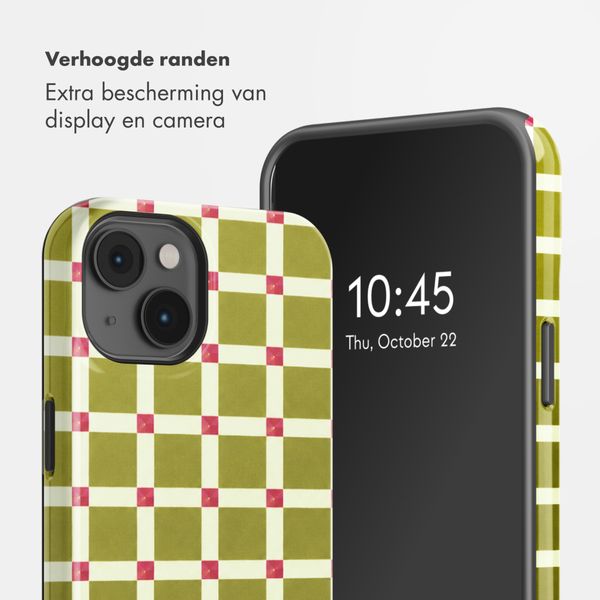 Selencia Vivid Backcover met MagSafe Apple iPhone 14 - Check This Olive