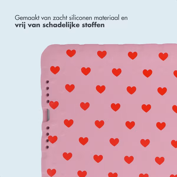 imoshion Kidsproof Design Backcover met handvat Apple iPad 9 (2021) 10.2 inch / iPad 8 (2020) 10.2 inch / iPad 7 (2019) 10.2 inch - Hartjes
