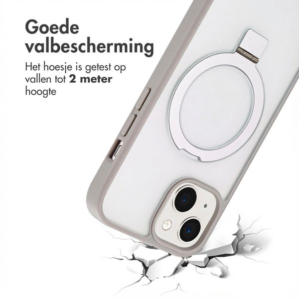 Accezz Ring Stand Backcover met MagSafe Apple iPhone 15 - Grijs